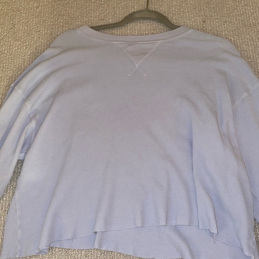 Brandy Melville Cropped Waffle Knit shirt